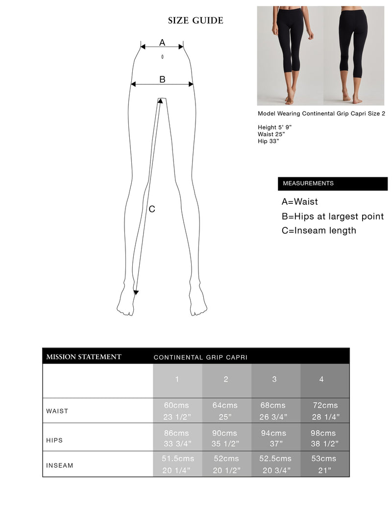 Mission Statement Apparel Bottom Continental Grip Capri
