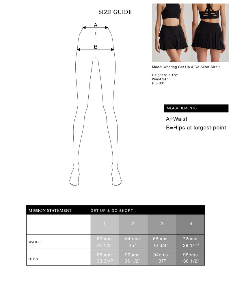 Mission Statement Apparel Bottom Get Up and Go Skort