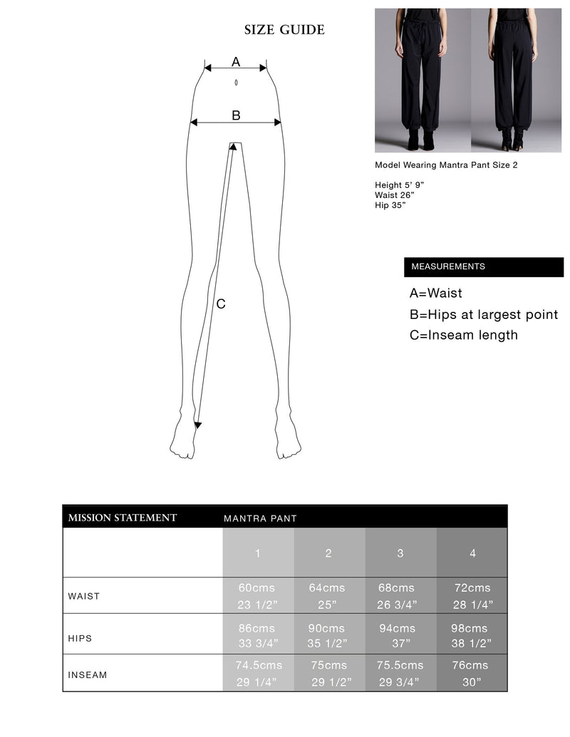 Mission Statement Apparel Bottom Mantra Pant