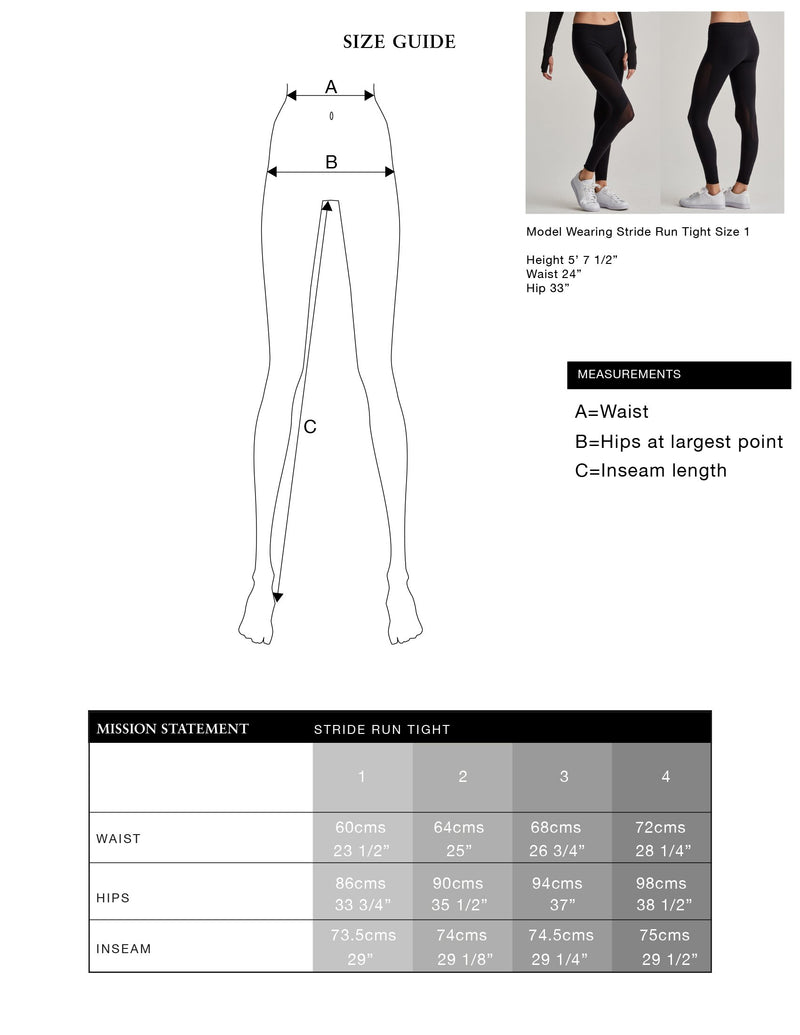 Mission Statement Apparel Bottom Stride Run Tight