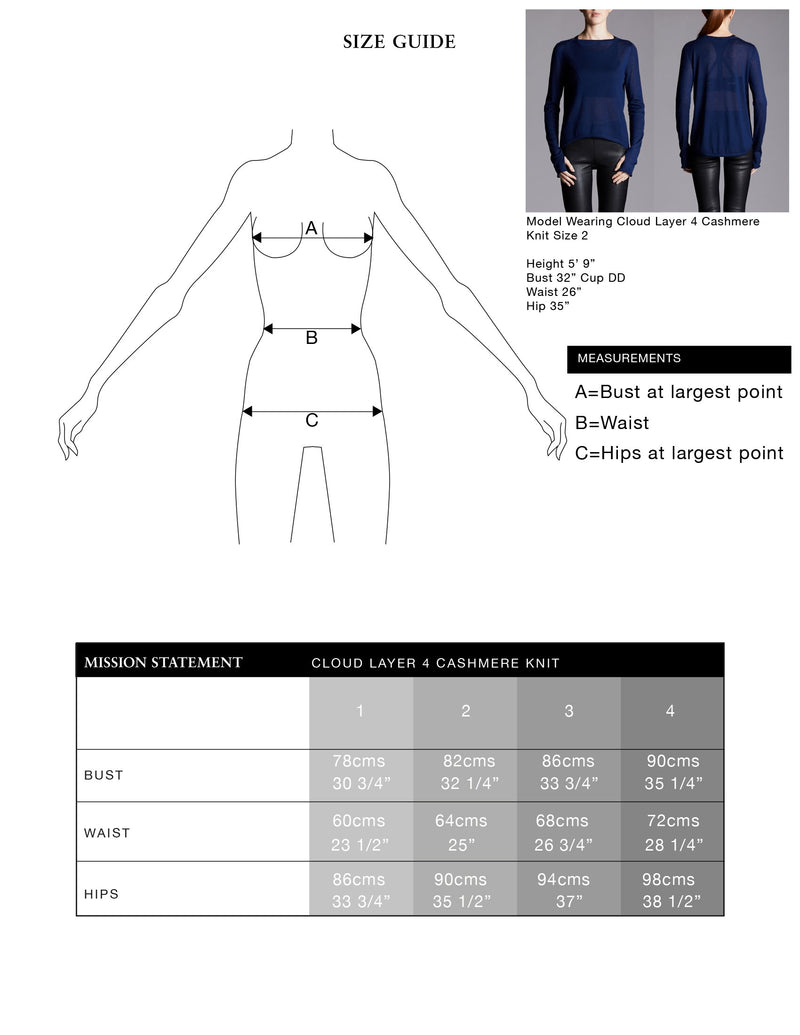 Mission Statement Apparel Top Cloud Layer 4 Cashmere Knit